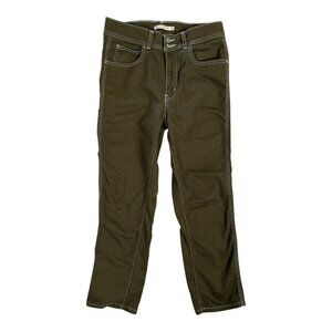 Levi's 724 High Rise Straight Crop Jeans Women's Size 30 Stretch Green